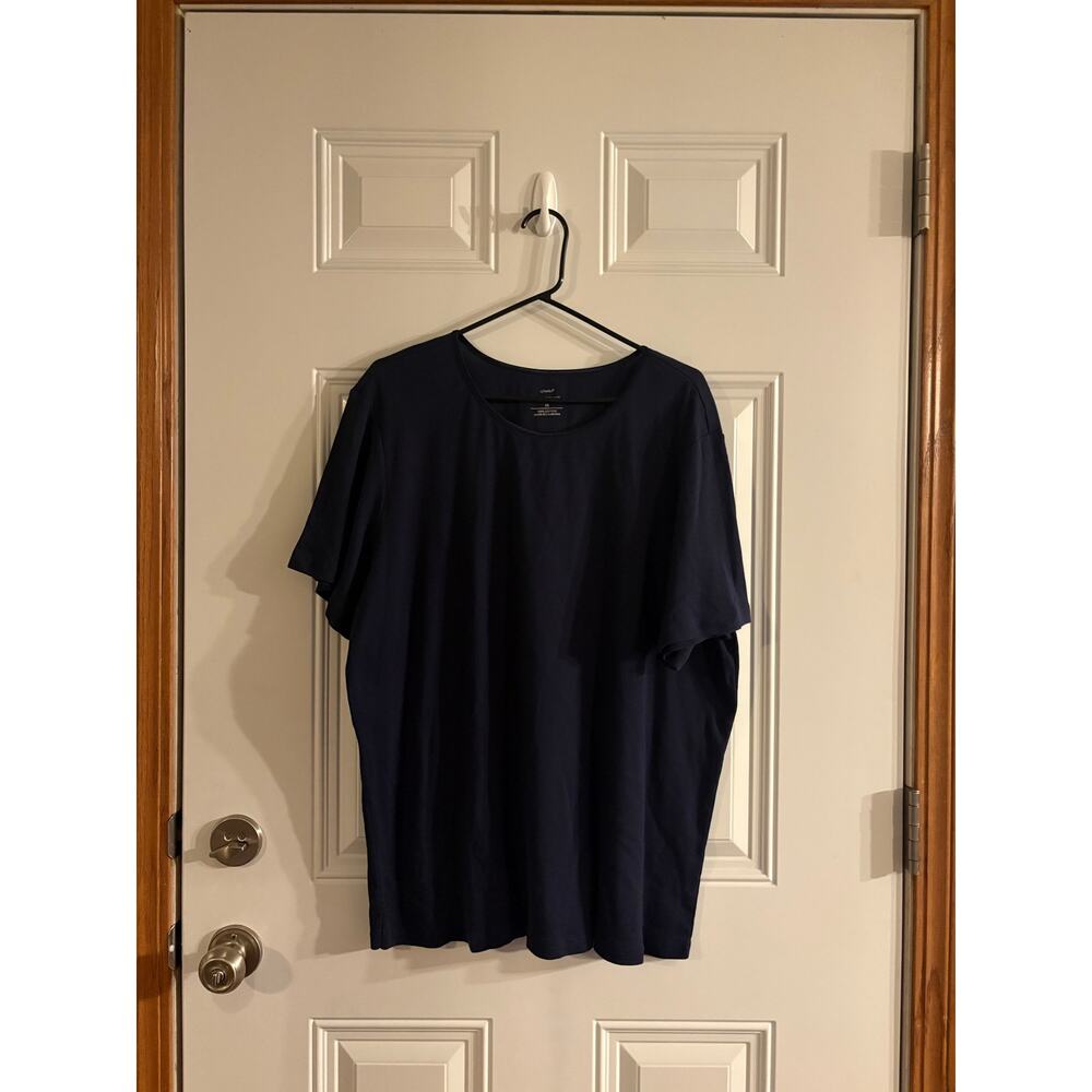 CJ Banks Navy Blue Short Sleeve Tshirt 100% Cotton Size 3X